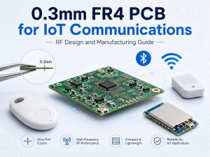 0.3mm FR4 PCB for IoT communications with Bluetooth and Wi-Fi applications