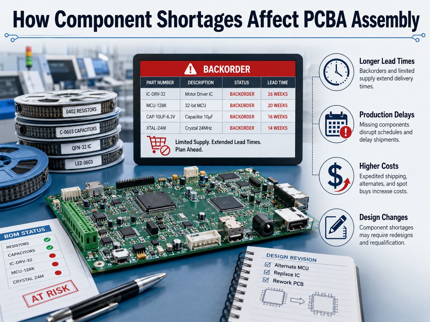 How Component Shortages Affect PCBA Assembly