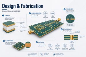 Rogers RT/duroid 5880 PCB design and fabrication control illustration
