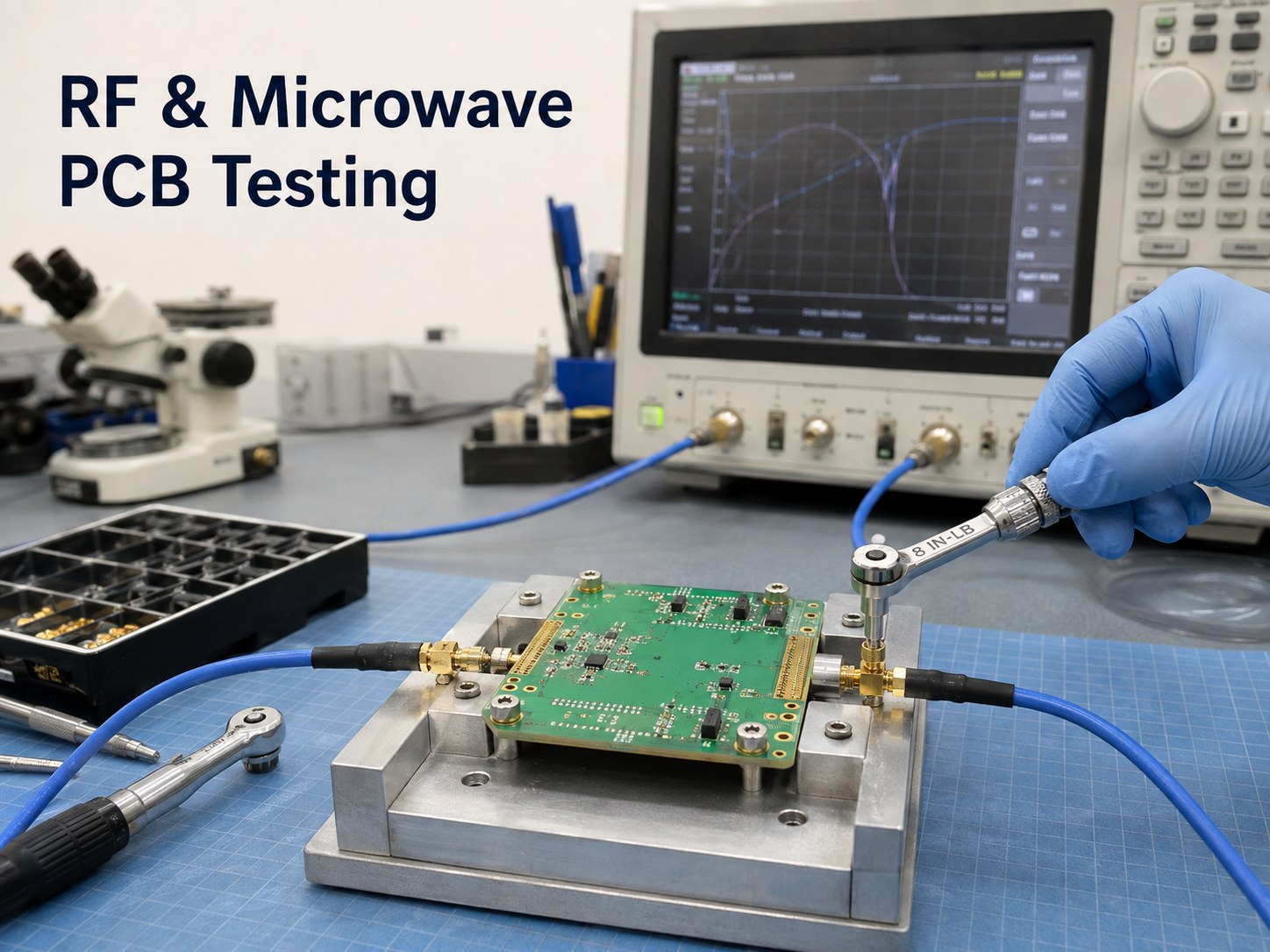 RF and microwave PCB testing with a vector network analyzer