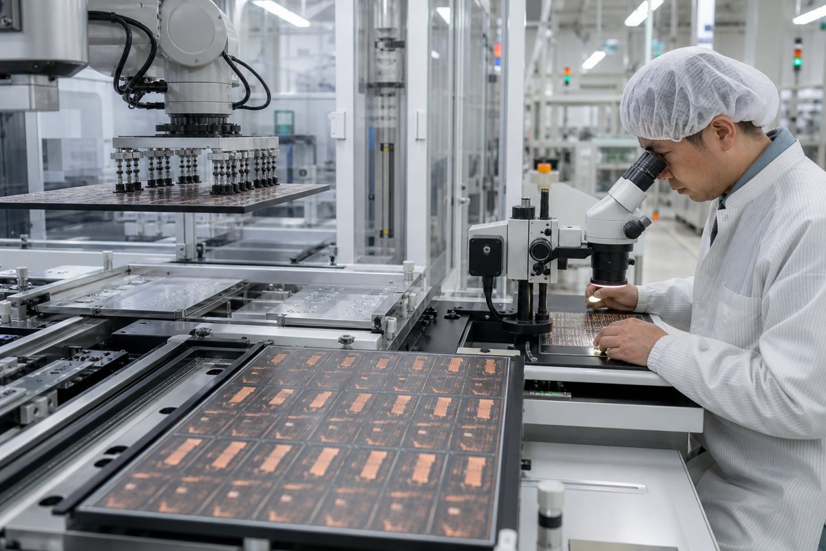 High-end package substrate production and optical inspection line