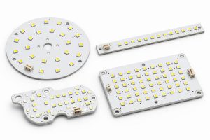 Round linear rectangular and custom-contour aluminum LED module boards for different lighting applications