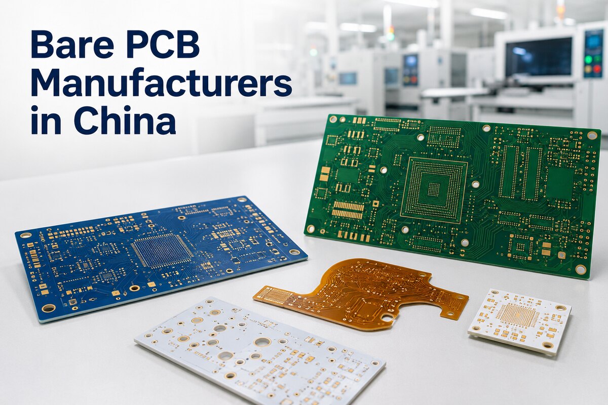 Bare PCB board manufacturers in China producing different unassembled circuit boards
