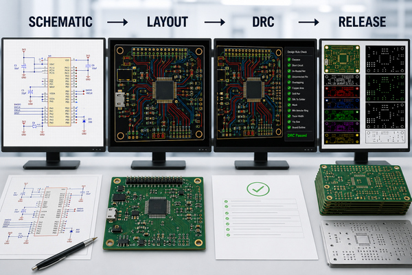 PCB design workflow from schematic capture to manufacturing release