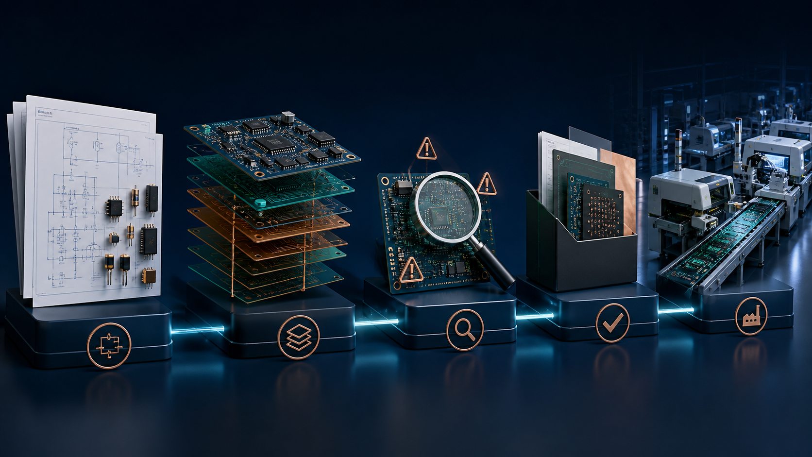 PCB consulting workflow from schematic and design review to approved factory release