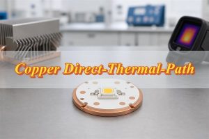 Copper direct-thermal-path MCPCB for high-power LED thermal control