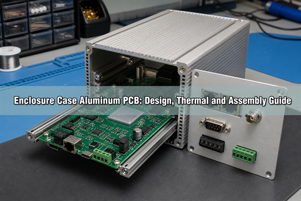 Enclosure case aluminum PCB assembly in an extruded aluminum electronics housing
