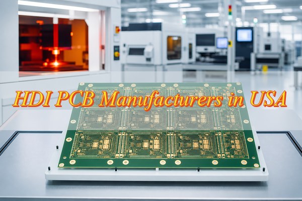 HDI PCB manufacturers in USA, high-density PCB panel in an advanced fabrication facility