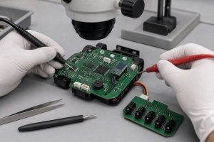 Line tracing robot PCB assembly component and placement inspection