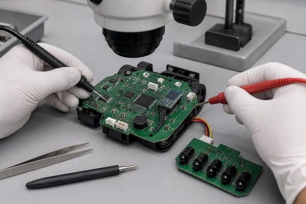 Line tracing robot PCB assembly component and placement inspection