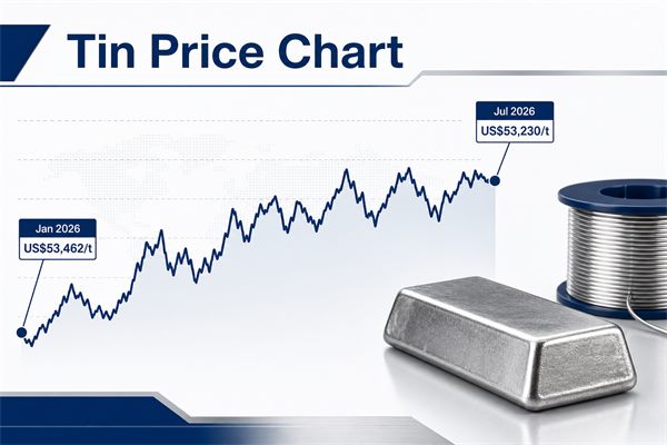 Tin Price Chart with dated LME reference points in 2026
