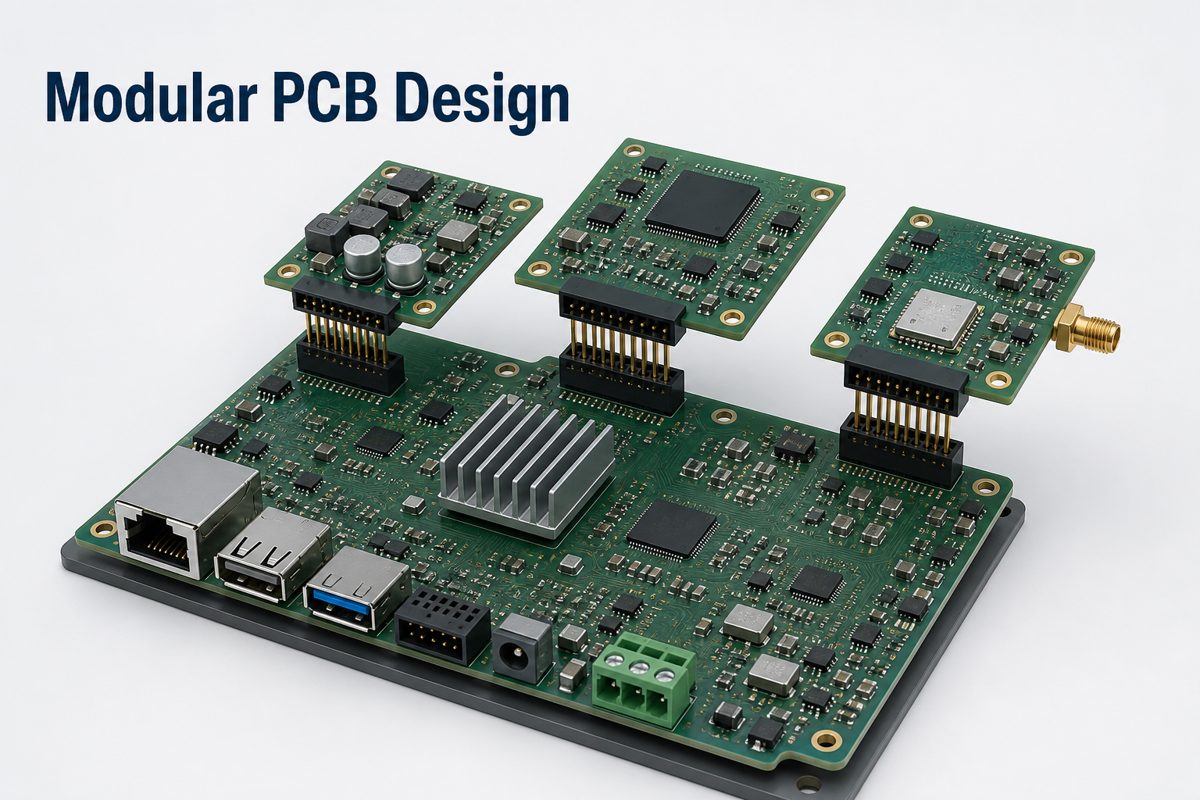 Modular PCB Design with a main board and interchangeable functional PCB modules