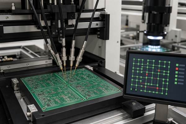 Flying probe and optical inspection for PCB open circuit testing