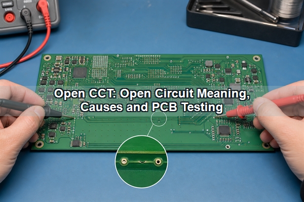 Open CCT diagnosis on a printed circuit board with multimeter probes