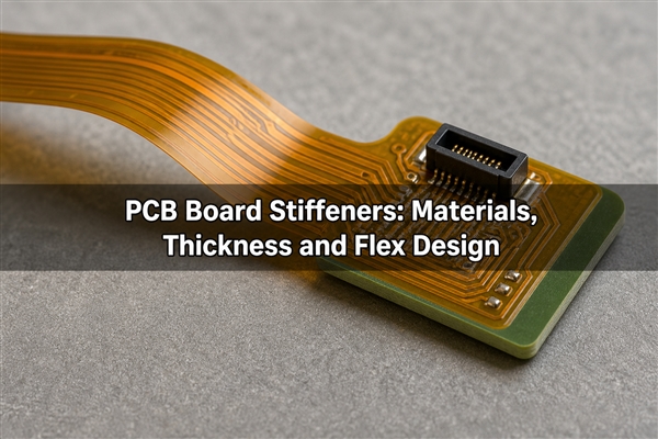 PCB board stiffeners supporting the connector end of an amber flexible circuit