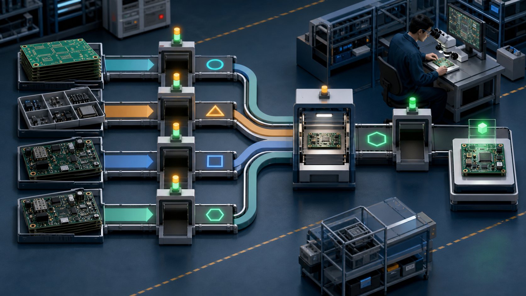 PCB engineering change order disposition paths for boards components WIP and final validation