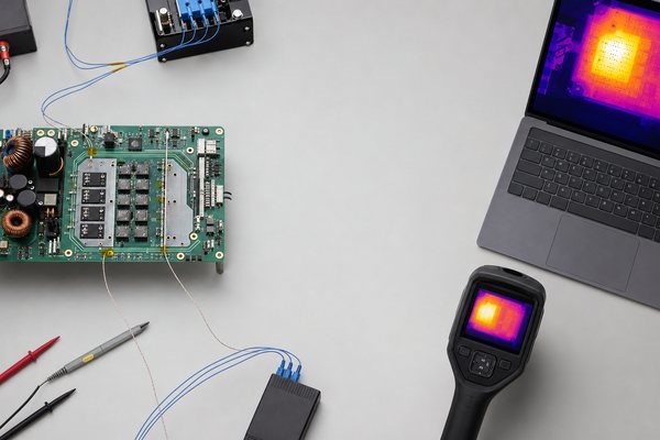 PCB thermal simulation validation with infrared imaging and contact temperature measurements