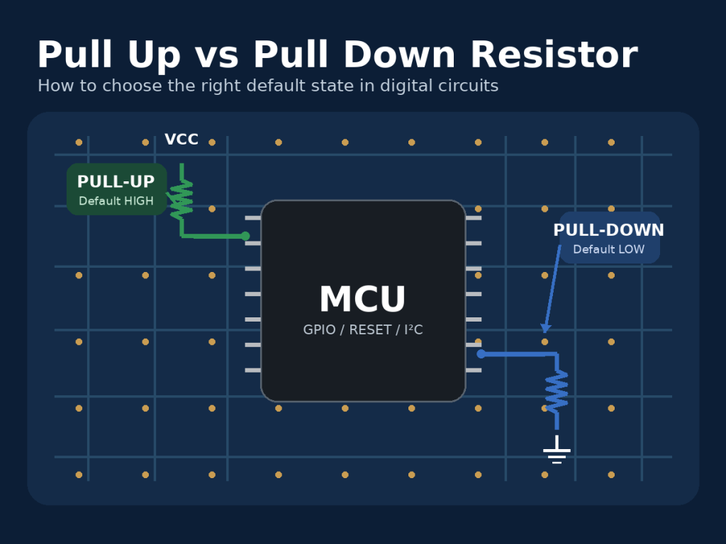 pull up vs pull down resistor