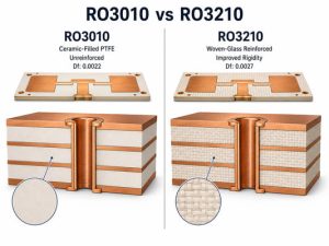 Engineering comparison of Rogers RO3010 and RO3210 laminate structures