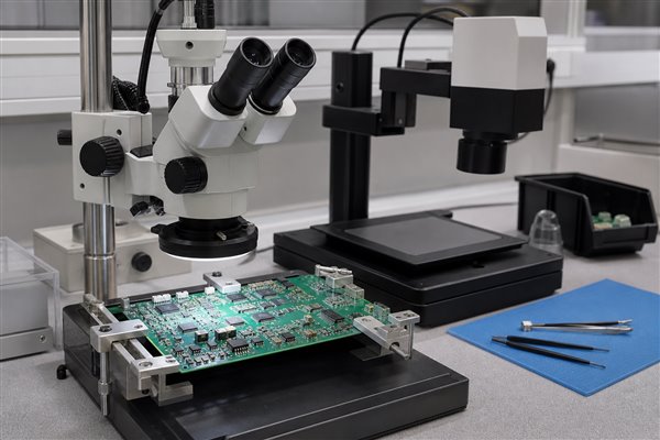 Microscope inspection of solder fillets against IPC acceptance criteria