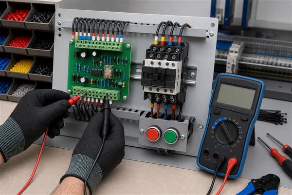 Start stop control PCB verification with multimeter probes