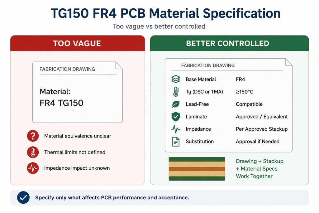 tg150 fr4 pcb material specification