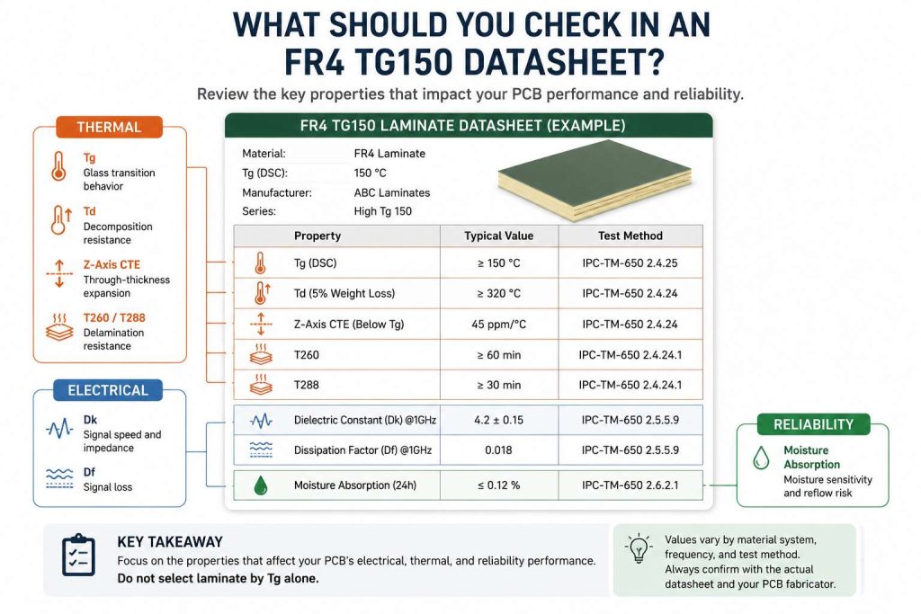 tg150 fr4 pcb material specification