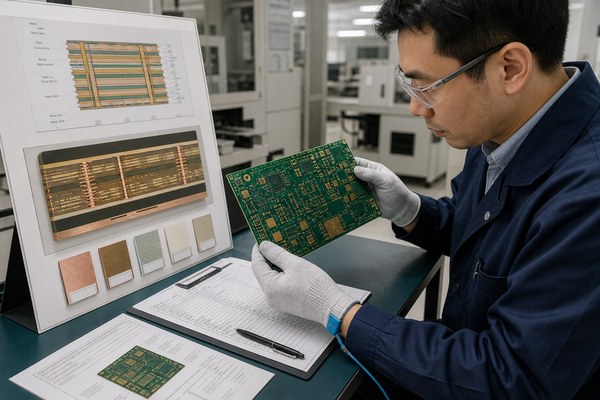 UL Certified PCB Manufacturers, engineer comparing PCB stack-up and material scope