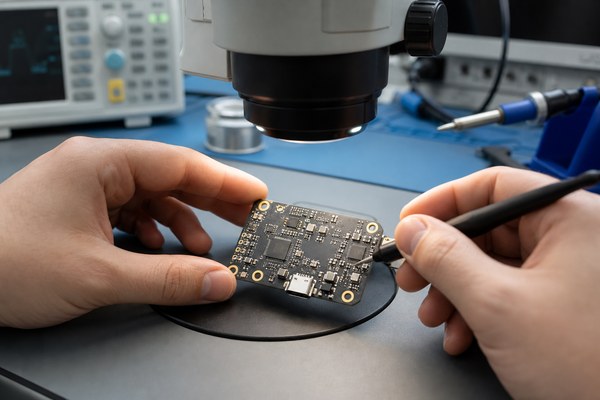 USB-C PCB ESD and overvoltage protection inspection near the connector