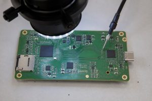 USB-C PCB traces under high-speed routing inspection