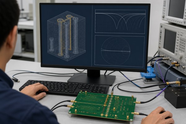 Via stub S-parameter modeling workflow from PCB geometry to channel simulation