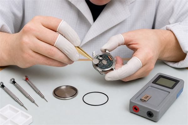 Professional replacement of a silver-oxide watch battery