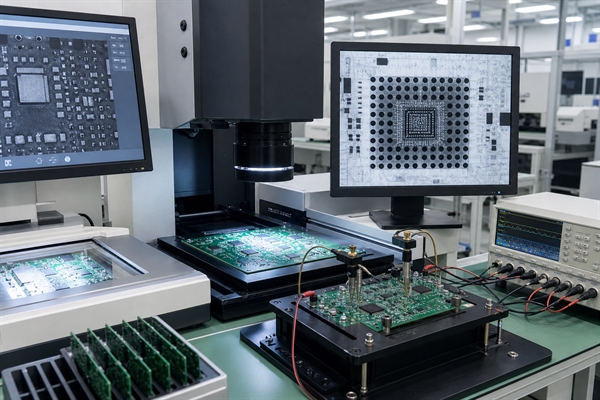 AOI X-ray and functional testing in electronics manufacturing services