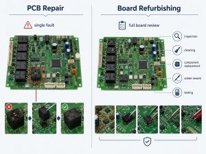 PCB repair compared with circuit board refurbishing