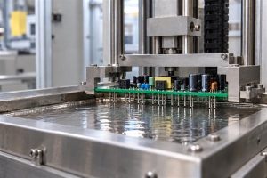 Dip soldering, controlled PCB immersion into a static solder bath