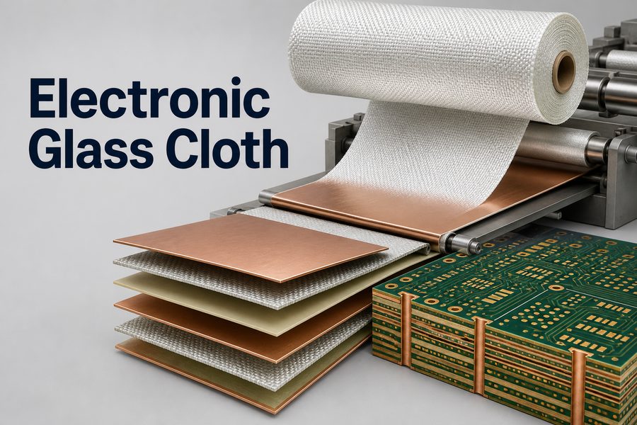 Electronic glass cloth used in FR-4 laminate, prepreg, and multilayer PCB manufacturing