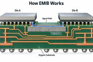 Signal routing between adjacent dies through a local silicon bridge