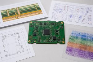 Rigid PCB with controlled stackup, drill data, fabrication drawing and CAM layers for an IPC-2222-based design