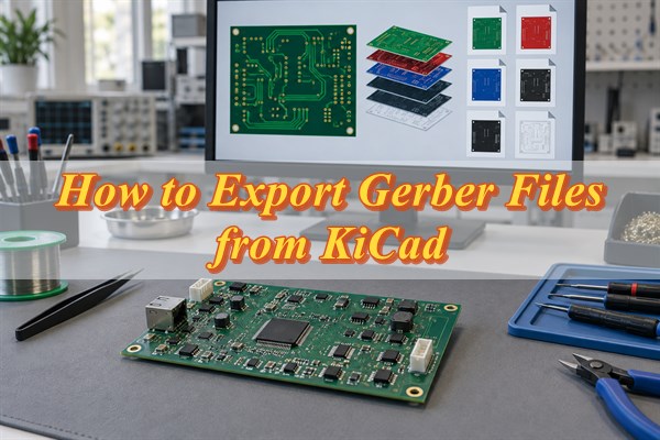 How to export Gerber files from KiCad, PCB design layers and fabrication output on an engineering workstation