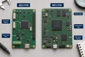 MCU PCB and MPU PCB layout complexity comparison