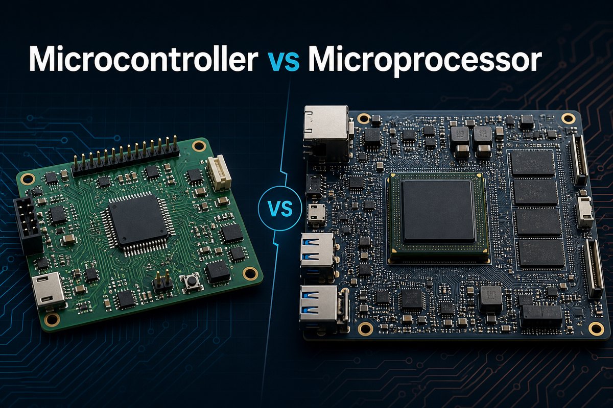 Microcontroller vs Microprocessor comparison for embedded PCB design