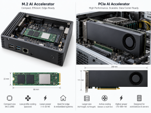 M.2 versus PCIe AI acceleration card comparison for edge and high-performance systems