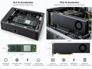 M.2 versus PCIe AI acceleration card comparison for edge and high-performance systems