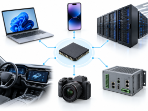 Memory chip applications in computers smartphones AI servers automotive cameras and industrial electronics