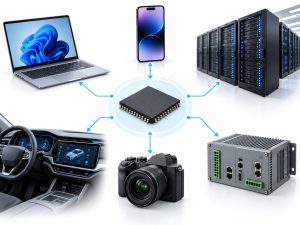 Memory chip applications in computers smartphones AI servers automotive cameras and industrial electronics
