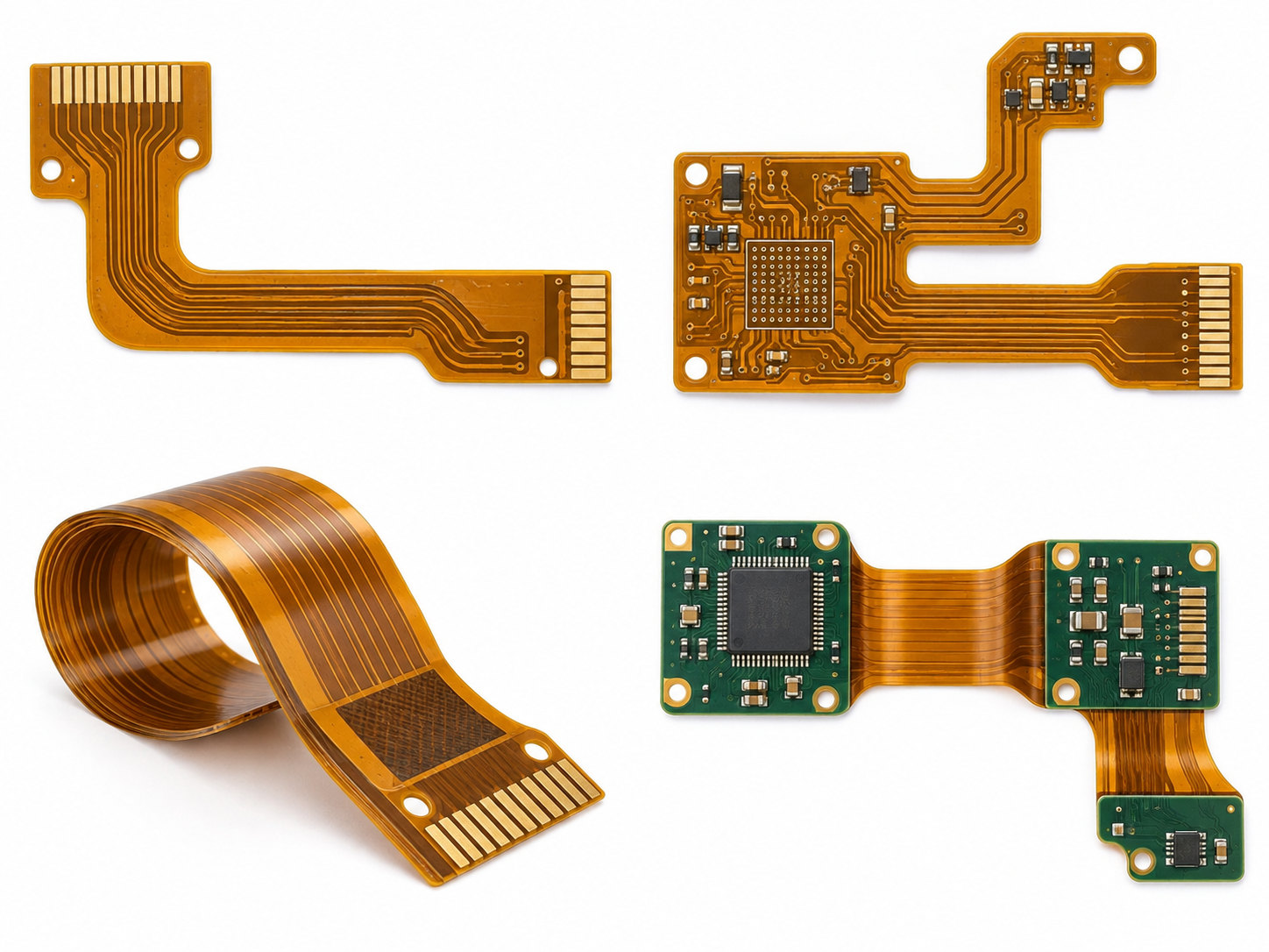 Single-sided double-sided multilayer and rigid-flex polyimide flexible circuit examples