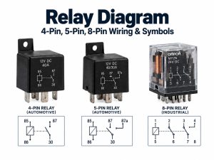 Relay Diagram: 4-Pin, 5-Pin, 8-Pin Wiring & Symbols Explained