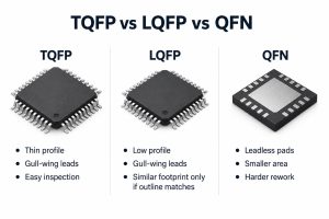 TQFP versus LQFP versus QFN package comparison