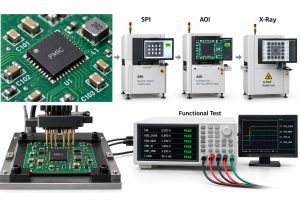 PMIC PCB assembly and testing flow with SPI AOI X-ray and functional test equipment