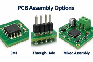SMT, through-hole and mixed PCB assembly options